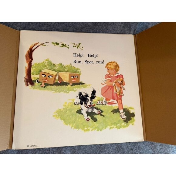 Vintage Complete Set 16 Sally Dick and Jane Teachers Poster Easel Cards 19" X 20 - Picture 10 of 13